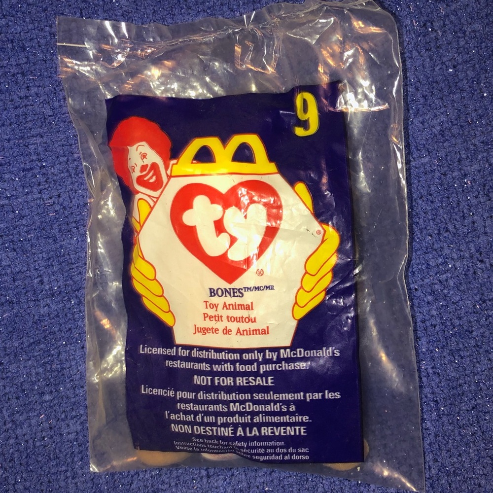🐶 TY 1998 McDonald’s Teenie Beanie Baby Bones #9